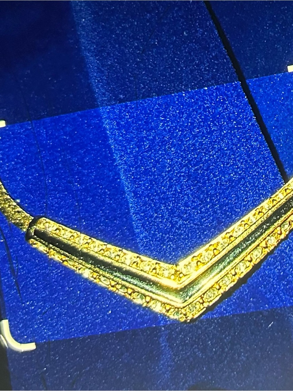 SWAROVSKI Gold-plated Chevron, Necklace 16 inch m/l.